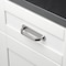 Gliderite Hardware 4-3/4 in. Satin Nickel Rounded Back Plate 3-3/4 in. Center to Center - 5343-96-SN 5343-96-SN-1 - alternate 2